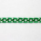 4mm Green/Silver Diamond Cut Aluminum Curb Chain #CC21-General Bead