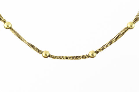 Antique Brass Multi-Strand Satellite Curb Chain with Bead CC160-General Bead