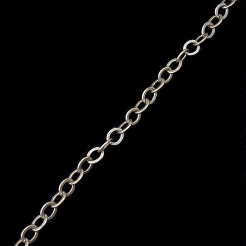 Antique Silver, 5mm x 4.5mm Flat Cable Chain CC89-General Bead