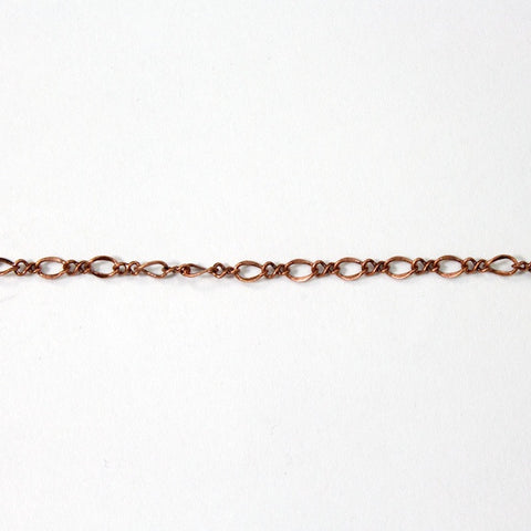 3mm x 2.5mm Antique Copper Figaro Chain CC90-General Bead
