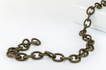 8mm x 6.5mm Antique Brass Textured Cable Chain CC94-General Bead