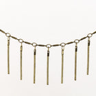 Antique Brass 25mm Bar Drop Chain #CC134-General Bead