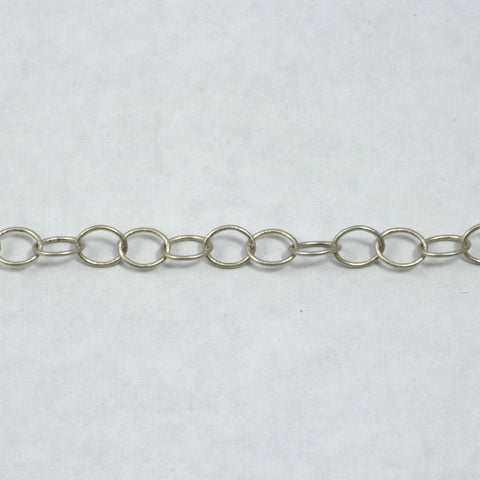 Antique Silver, 6mm x 5mm Fine Oval Cable Chain CC149-General Bead