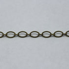 5mm x 9mm Antique Brass Flat Oval Chain CC161-General Bead