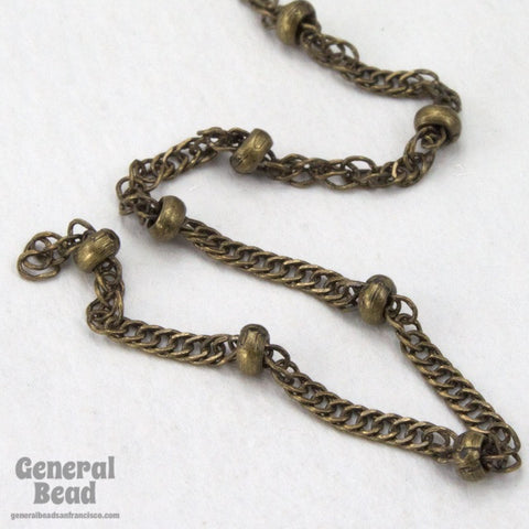 2.5mm Antique Brass Satellite Twisted Curb Chain CC206-General Bead