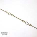 12mm x 17mm Antique Brass Oval Link with Cable Chain CC208-General Bead