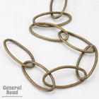 8mm x 16.5mm Antique Brass Oval Link Chain CC209-General Bead