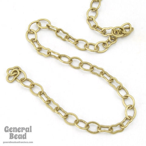 5mm x 3mm Antique Brass Delicate Oval/Peanut Link Chain CC213-General Bead