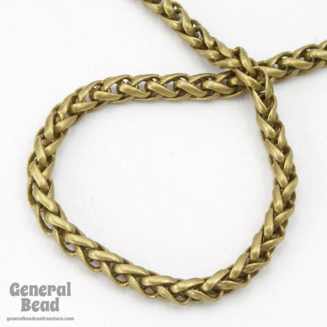 3mm Antique Brass Wheat Chain CC214 – General Bead