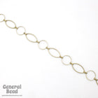 Antique Brass 23mm x 12mm Oval and 14.8mm Round Link Chain CC235-General Bead