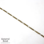 9mm x 5mm Antique Brass Rectangle and Round Textured Link Chain CC243-General Bead