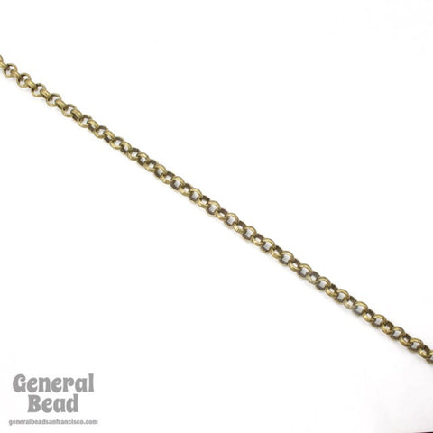 6mm Antique Brass Round Rolo Chain CC247-General Bead