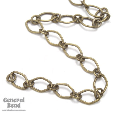 4mm x 3mm Antique Brass Oval Link Cable Chain CC252-General Bead