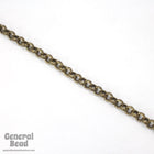 6.3mm Antique Brass Textured Vintage Style Rolo Chain CC253-General Bead
