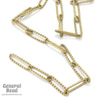 15mm x 5mm Antique Brass Textured Oval Cable Chain CC254-General Bead