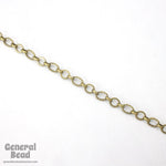 11mm x 7.5mm Antique Brass Plain and Textured Oval Link Chain CC257-General Bead