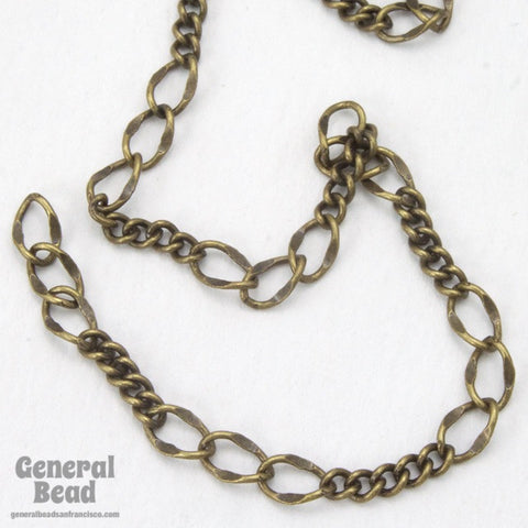 5mm x 3mm Antique Brass Figaro Chain CC258-General Bead