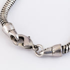 7.5" Antique Silver Finished Snake Chain Bracelet #CC102-General Bead
