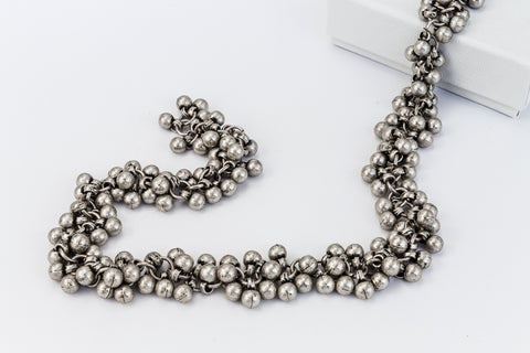 Antique Silver 4mm Ball Cluster Chain #CC108-General Bead