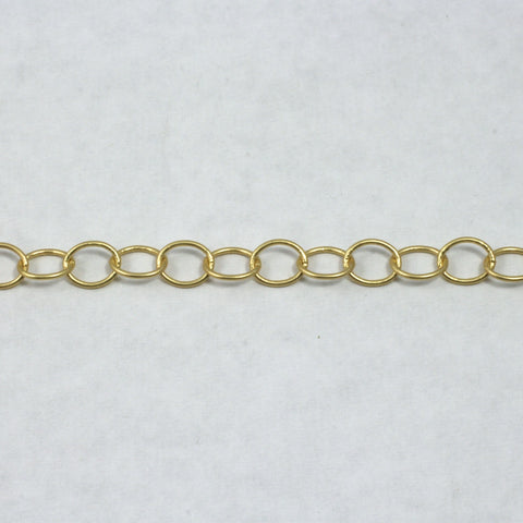Matte Gold, 6mm x 5mm Fine Oval Cable Chain CC149-General Bead