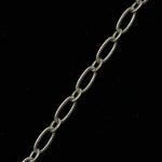 Antique Silver 6.4mm x 3mm Textured Oval Chain CC174-General Bead