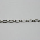 Antique Silver 6.4mm x 3mm Textured Oval Chain CC174-General Bead