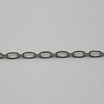 Antique Silver 6.4mm x 3mm Textured Oval Chain CC174-General Bead