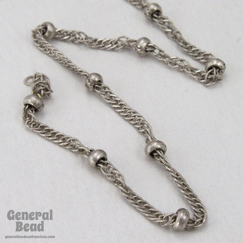 2.5mm Antique Silver Satellite Twisted Curb Chain CC206-General Bead
