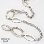 12mm x 17mm Antique Silver Oval Link with Cable Chain CC208-General Bead