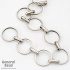 9mm Antique Silver Round Link Chain CC211-General Bead