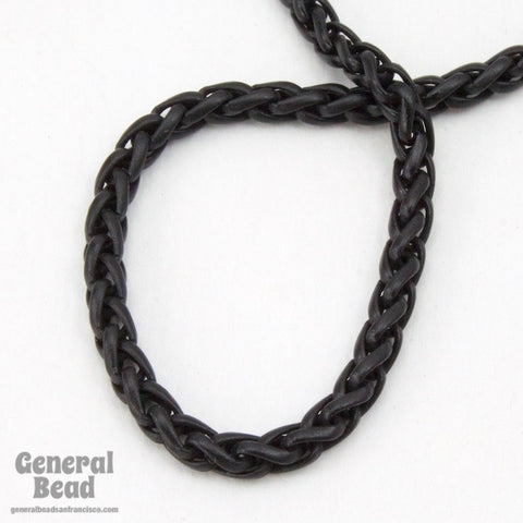 3mm Matte Black Wheat Chain CC214-General Bead