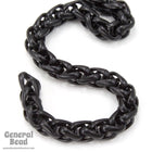 5.5mm Matte Black Wheat Chain CC218-General Bead