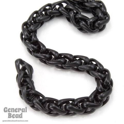 5.5mm Matte Black Wheat Chain CC218-General Bead