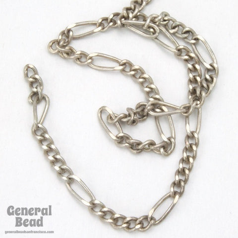 6.2mm x 2.5mm Antique Silver Figaro Chain CC222-General Bead