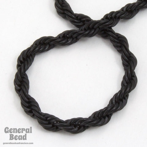 3.8mm Matte Black Classic Rope Chain CC232-General Bead