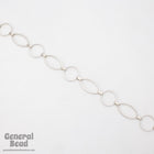 Antique Silver 23mm x 12mm Oval and 14.8mm Round Link Chain CC235-General Bead