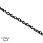 7.5mm x 5.5mm Matte Black Plain and Twist Link Chain CC237-General Bead
