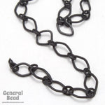 4mm x 3mm Matte Black Oval Link Cable Chain CC252-General Bead