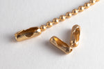 1.5mm Matte Gold Ball Chain Connector #CC91-Con-General Bead