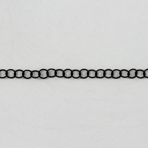 Matte Black, 4mm Round Cable Chain CC46-General Bead