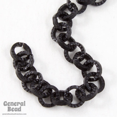 5mm Matte Black Textured Circular Cable Chain CC49-General Bead