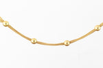 Matte Gold Multi-Strand Satellite Curb Chain with Bead CC160-General Bead