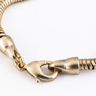 7.5" Matte Gold Finished Snake Chain Bracelet #CC102-General Bead