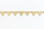 Matte Gold 7.25mm Triangle Drop Chain #CC105-General Bead