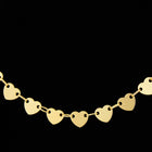 Matte Gold 6mm x 5.5mm Heart Link Chain #CC117-General Bead