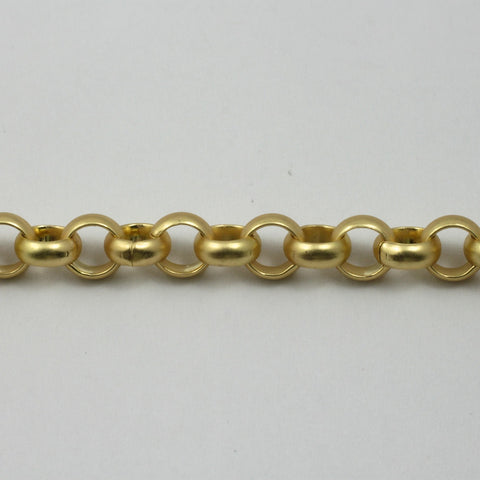 Matte Gold 7mm Round Rolo Chain CC135-General Bead
