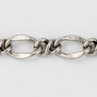 Antique Silver, 6.8mm x 4.4mm Figaro Chain #CC146-General Bead