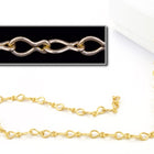 3mm x 4mm Matte Gold Drop Link Chain CC151-General Bead