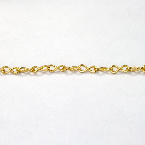 5mm x 2mm Matte Gold Figure Eight Chain CC152-General Bead