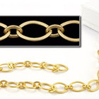 5mm x 9mm Matte Gold Flat Oval Chain CC161-General Bead
